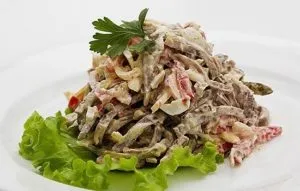 Салата с мариновани гъби стъпка по стъпка рецепти със снимки