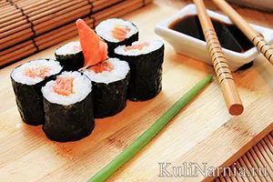 Rolls със сьомга у дома