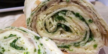 Roll от Лаваш - плънка рецепти и стъпка по стъпка снек храна в тиган или в