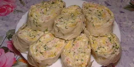 Roll от Лаваш - плънка рецепти и стъпка по стъпка снек храна в тиган или в