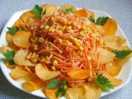 Салата с моркови в корейски вкусно, бърз, лесен!