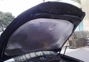 Шумоизолация кола с ръцете си качулка - блок Mitsubishi