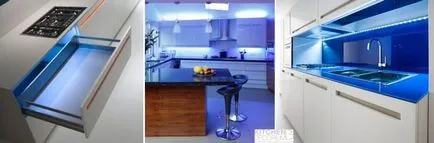 LED светлини кухня - относно избора и инсталирането на свои ръце (снимка)