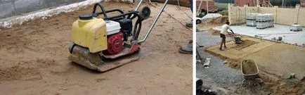 Ram пясък търкаляне вибрационните плочи и ръчно технология на работа