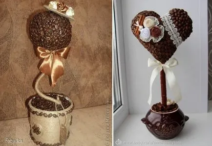 Topiary кафе снимка с ръцете си, кафе дърво майсторски клас как да се направи стъпка по стъпка