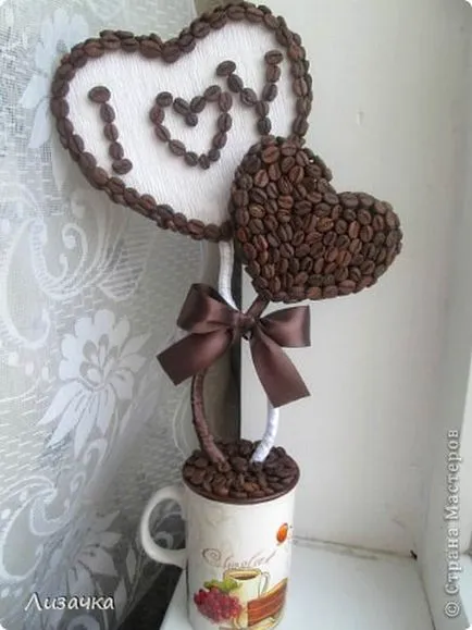 Topiary кафе снимка с ръцете си, кафе дърво майсторски клас как да се направи стъпка по стъпка