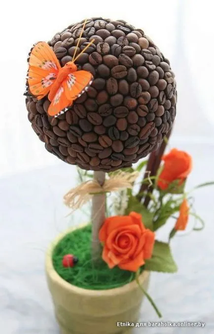 Topiary кафе снимка с ръцете си, кафе дърво майсторски клас как да се направи стъпка по стъпка