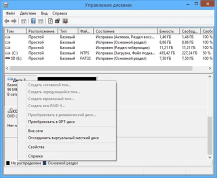 Управление на диска в Windows 7 и 8 за начинаещи