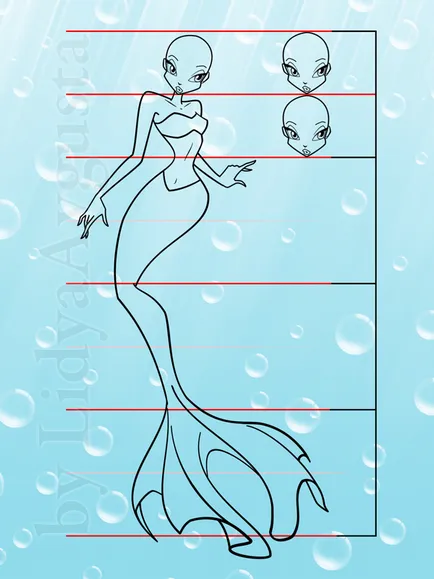 Урок рисуване русалки в стила на Winx
