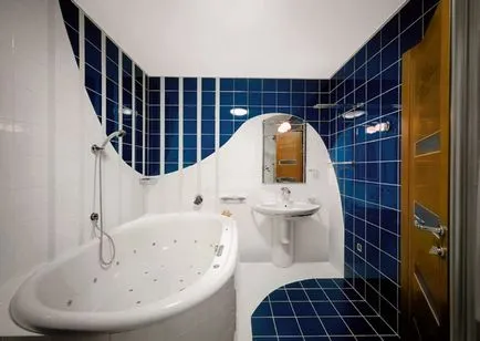 Belső kis fürdőszoba (26 fotó) - Design a kis fürdőszoba, video, WC nélkül,