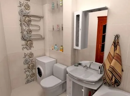 Belső kis fürdőszoba (26 fotó) - Design a kis fürdőszoba, video, WC nélkül,