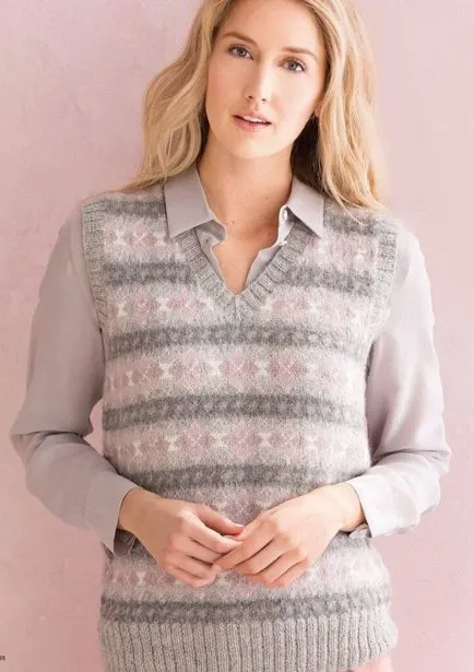 Vest игли за жени (схемите описание) (риза) Vest игли за жени (схемите описание)