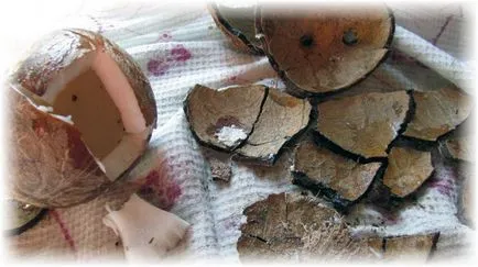 Hogyan tisztítható a kókusz - A részletes leírást a folyamat