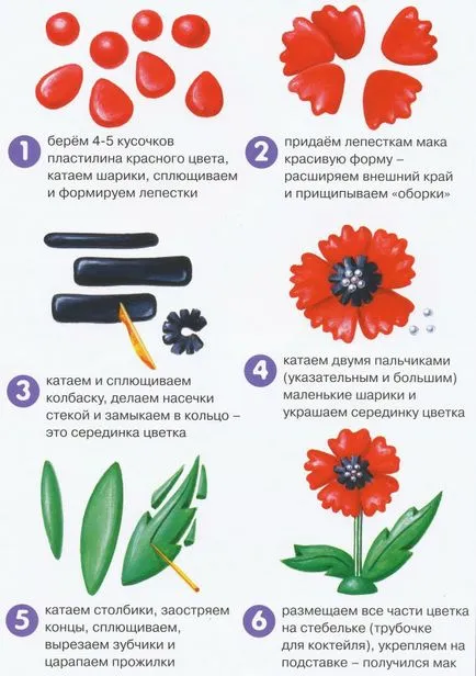 Как да си направим цвете от пластелин