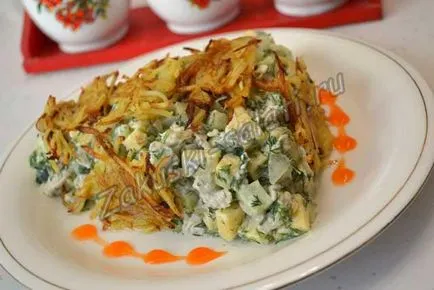 Салата с пържени картофи