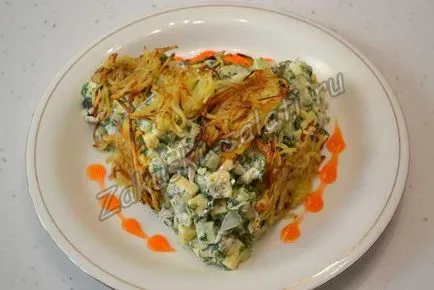 Салата с пържени картофи