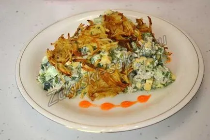 Салата с пържени картофи