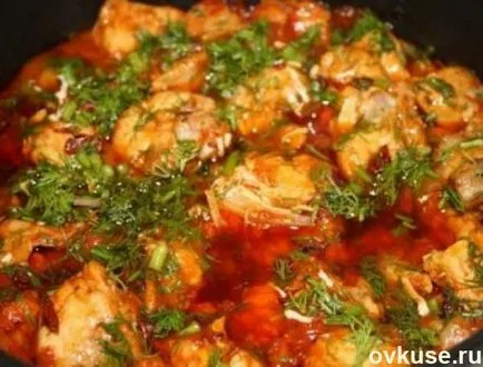 Chakhokhbili пиле в грузински - прости рецепти