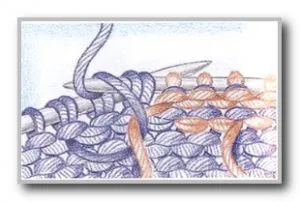 Intarsia плетене техника и промяна вход цвят