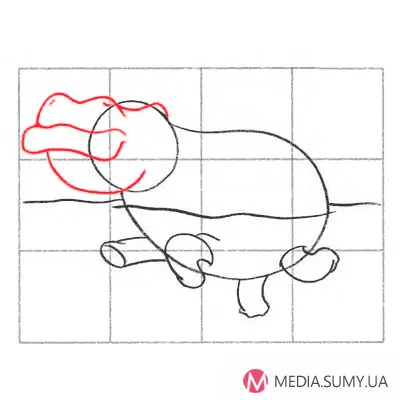 Как да се направи карикатура Hippo молив (равенство) Как да се направи карикатура хипопотам молив