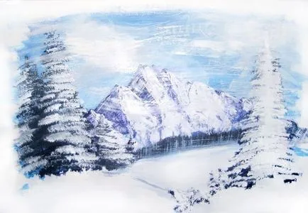 Hogyan kell felhívni a téli táj gouache szakaszában (gouache) Hogyan kell felhívni a téli táj gouache szakaszaiban
