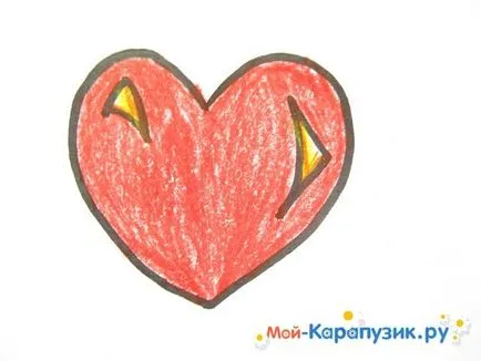 Hogyan kell felhívni a szív ceruzával szakaszokban