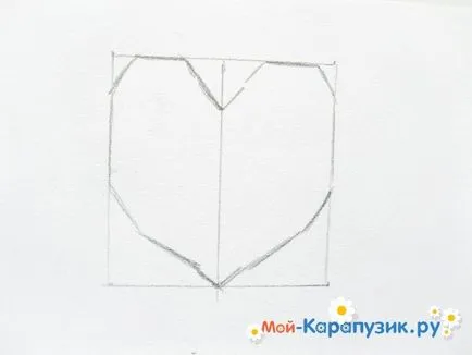 Hogyan kell felhívni a szív ceruzával szakaszokban