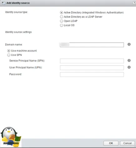 Hogyan kell helyesen konfigurálni SSO a vmware VirtualCenter szerver, szerver konfiguráció Windows és Linux