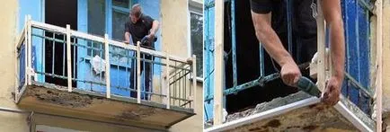 Hogyan hüvelyébe iparvágány erkély kezét kívül befejezni, lépésről lépésre, burkolat loggia,