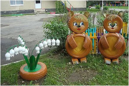 Swan на гумата с ръцете си