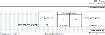 Facial разход служител