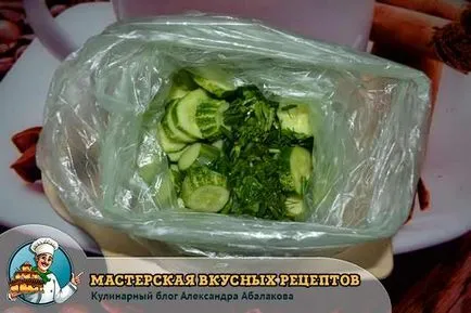 Солени краставички в пакет - бърза рецепта (бързо) Солени краставички в пакет - лесна рецепта