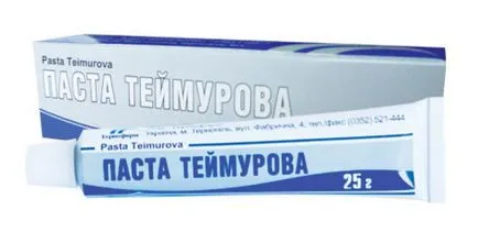 Паста Teymurova от изпотяване под мишниците и краката - как да се използват