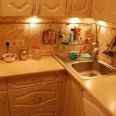 Реновирана кухня в апартамент с ръцете си (Kitchen Хрушчов снимка) Реновирана кухня в апартамент с ръцете си