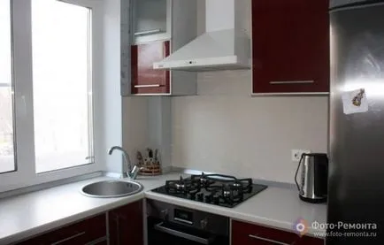 Реновирана кухня в апартамент с ръцете си (апартамент) Реновирана кухня в апартамент с ръцете си