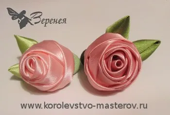 Розата на сатенена панделка
