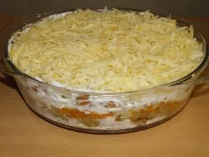 Салата с рецепти ананас и пиле и гъби със снимки