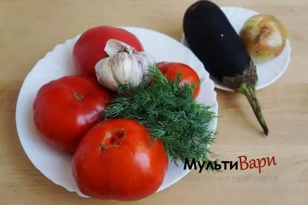 Салата с патладжан и домати (салата с патладжани и домати) Салата с домати и патладжани