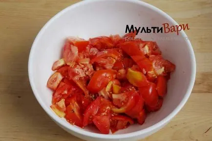 Маруля и домати с патладжан (салата от патладжани домати) Салата с домати и патладжани