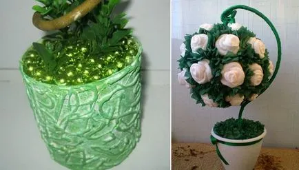 Topiary на кърпички си ръце снимка, майсторски класове, как да се направи, за начинаещи, от хартия