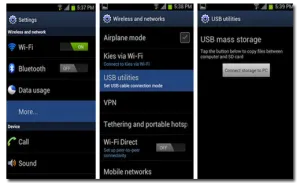 Hogyan lehet csatlakozni a számítógéphez Android készülék USB Mass Storage mód