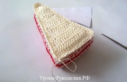 Плетено торта с малини - бродирани уроци