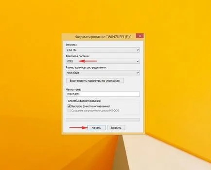 Форматирайте флашката в NTFS