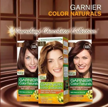 Garnier цвят на косата палитра, композиция, инструкции, ревюта, цветове, нюанси, фото, видео, Garnier