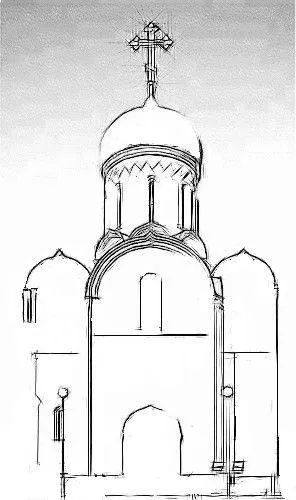 Как да се направи църква, храм, етапи катедрала молив