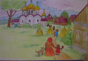 Как да се направи църква, постепенно се направи с молив, моето бебе