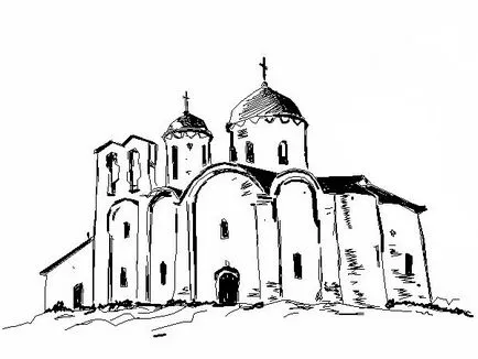 Как да се направи църква, храм, етапи катедрала молив