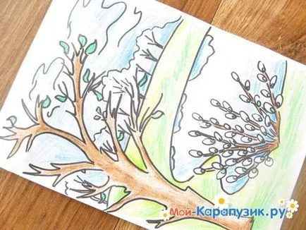 Как да се направи молив етапи пролетни