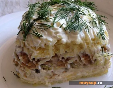 Как да се готви вкусно салата с картофи и гъби - стъпка по стъпка рецепти снимки