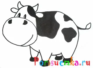 Рисуване за деца крава
